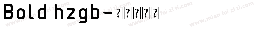 Bold hzgb字体转换